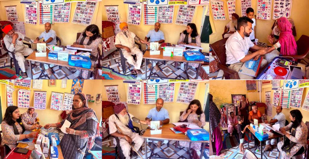 सांसद मोबाइल स्वास्थ्य सेवा हरोली हलेड़ा बिलना में 61 मरीजों का स्वास्थ्य परीक्षण 34 लैब जांचें